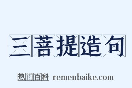 三菩提造句是什么意思的图片